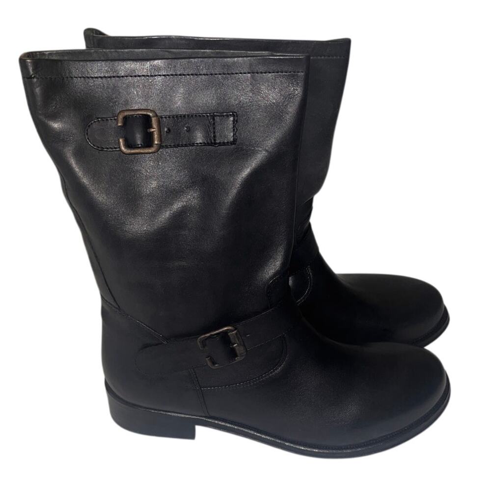 Alcala’s Chicago Black Leather Moto Boots Women’s Size 10 - EXCELLENT